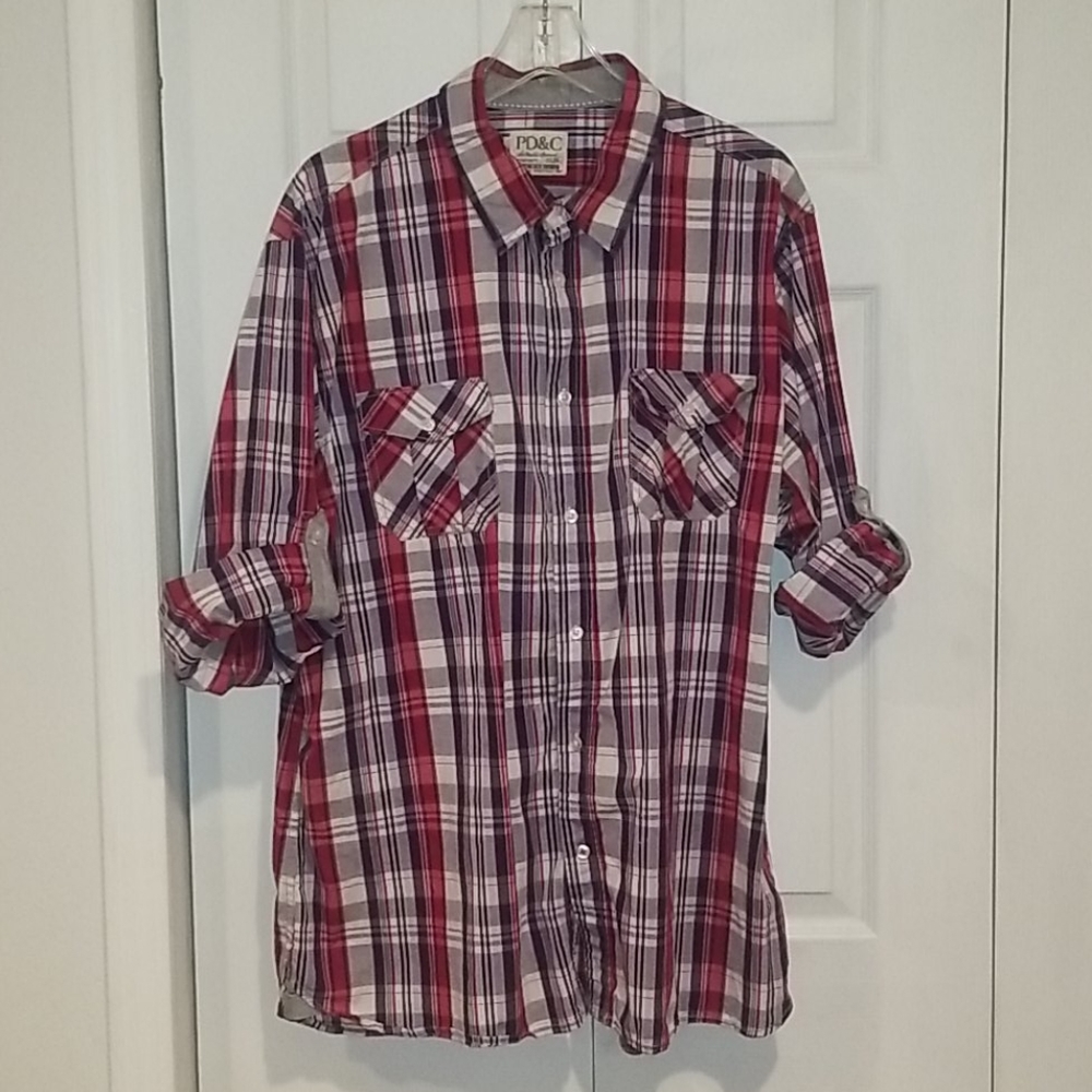 🔥 2/$15 PD&C Short/Long Sleeve Button Down Shirt